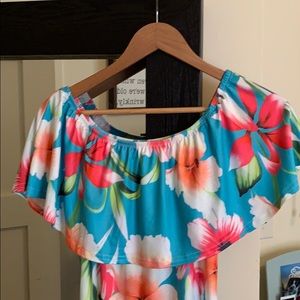 Hawaiian off shoulder dress
